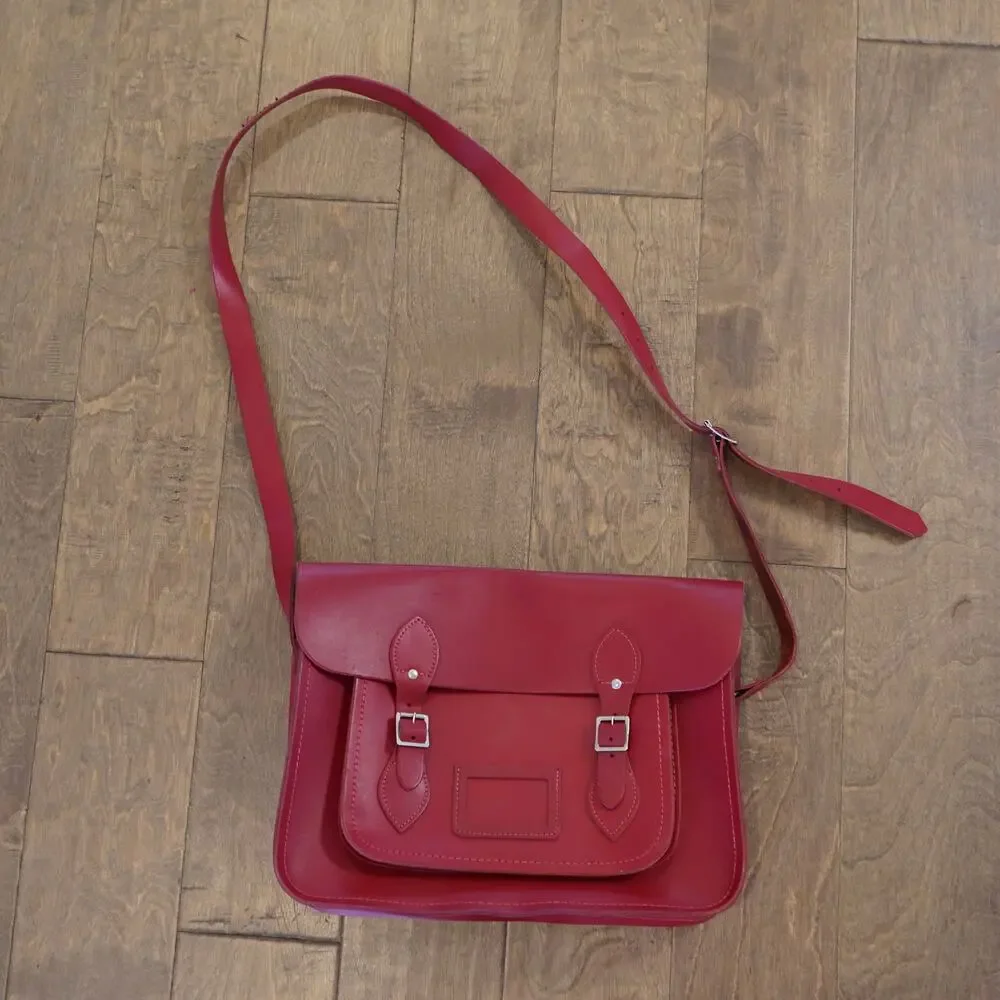 The Cambridge Satchel Company Red Messenger Bag Crossbody Large 13